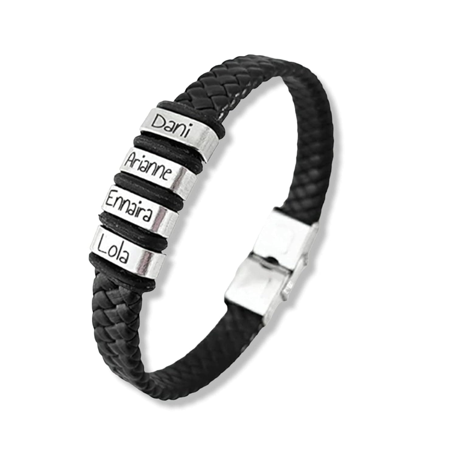 Pulsera de acero con nombre grabado, modelo Taly