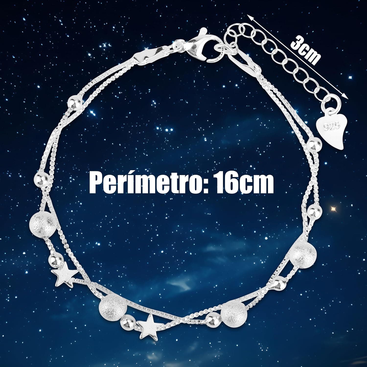 Detalle del cierre de la pulsera de plata