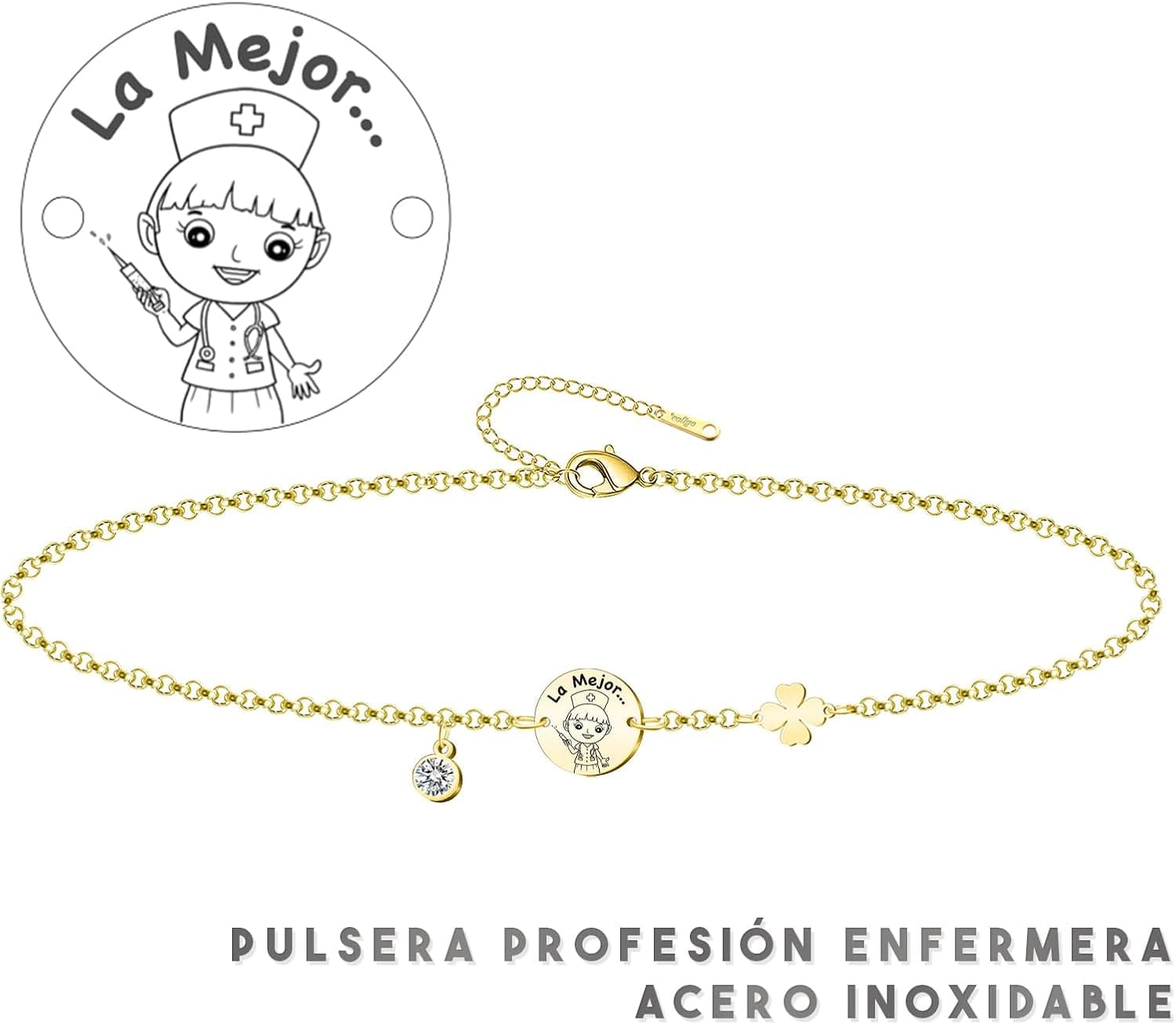 Pulsera de profesiones de acero inoxidable Cotigo, foto 2
