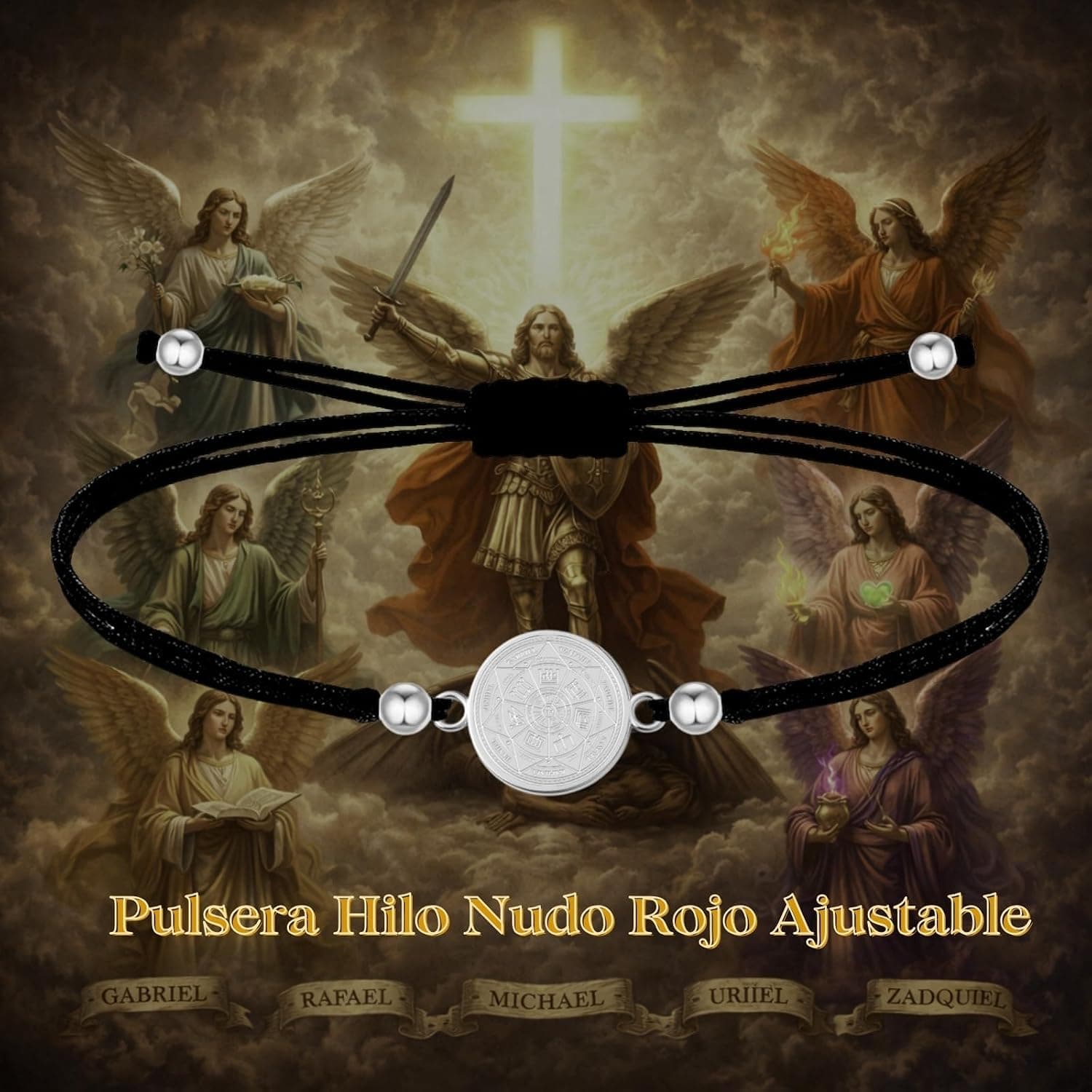 Pulsera de los 7 arcángeles con Sello de Salomón, foto 2