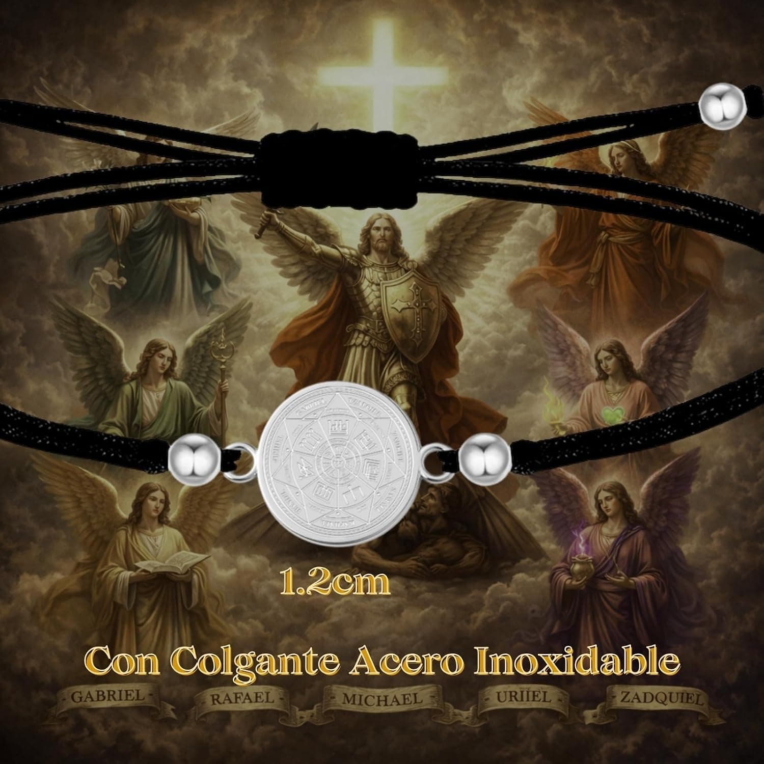 Pulsera de los 7 arcángeles con Sello de Salomón, foto 3