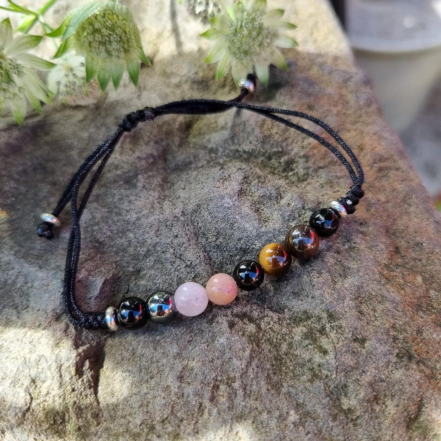Pulsera de Protección con Turmalina Negra y Ocho Piedras, foto 3