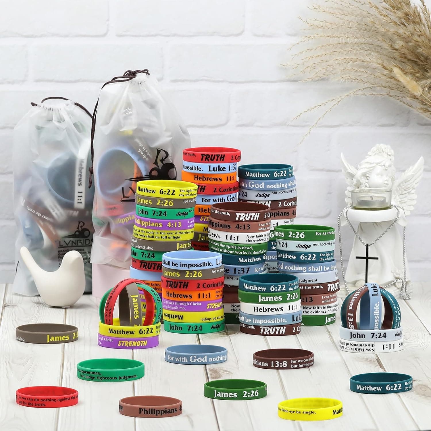 Pulseras de silicona cristianas inspiradoras, a granel, foto 2