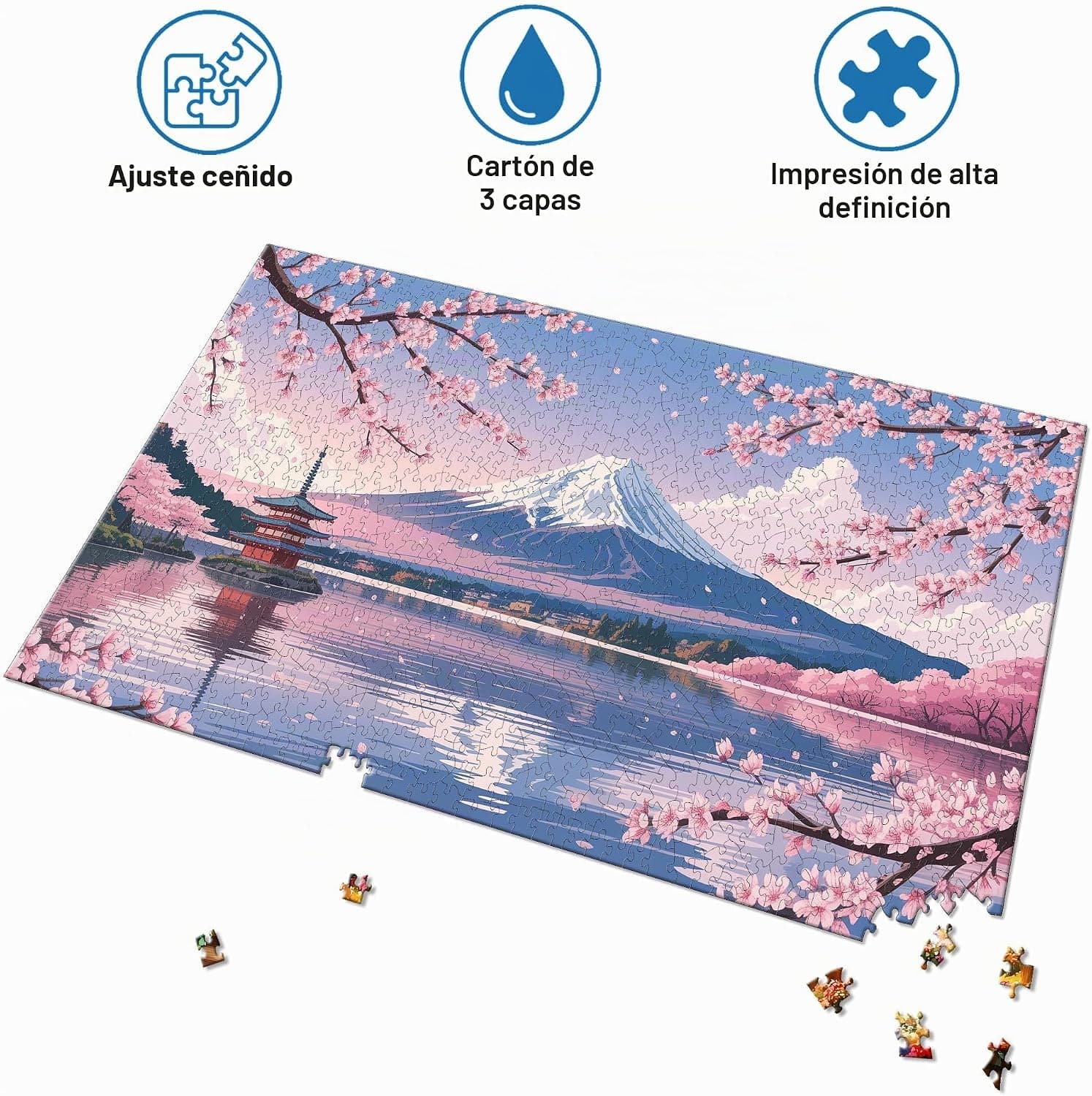 Puzzle de 1000 piezas de bordes irregulares, monte Fuji, foto 2