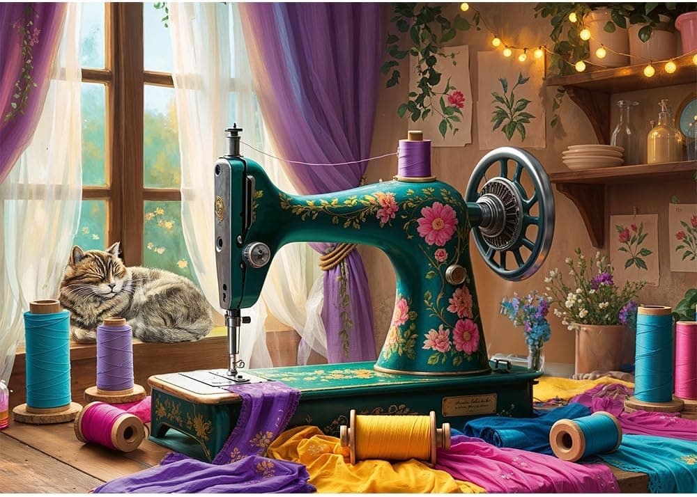 Puzzle de 1000 piezas, el taller de mi sastre, de Trefl, foto 2