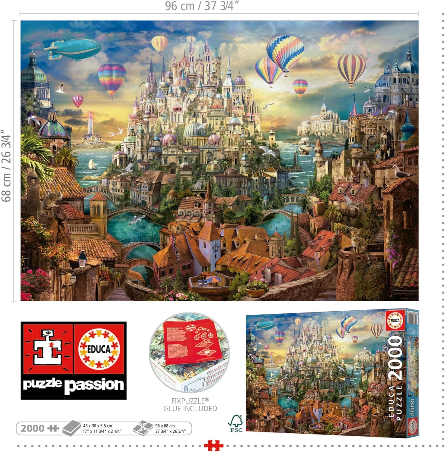 Puzzle de 2000 piezas «Ciudad de los sueños», foto 3