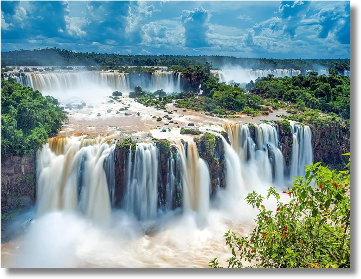 Caja del puzzle Ravensburger de 2000 piezas con la fotografía de las cataratas del Iguazú