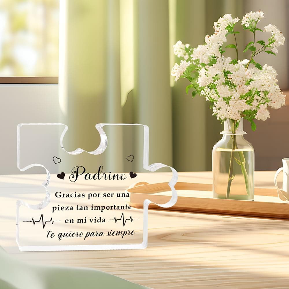 Puzzle de Corazón Acrílico Decorativo para Padrinos, foto 3
