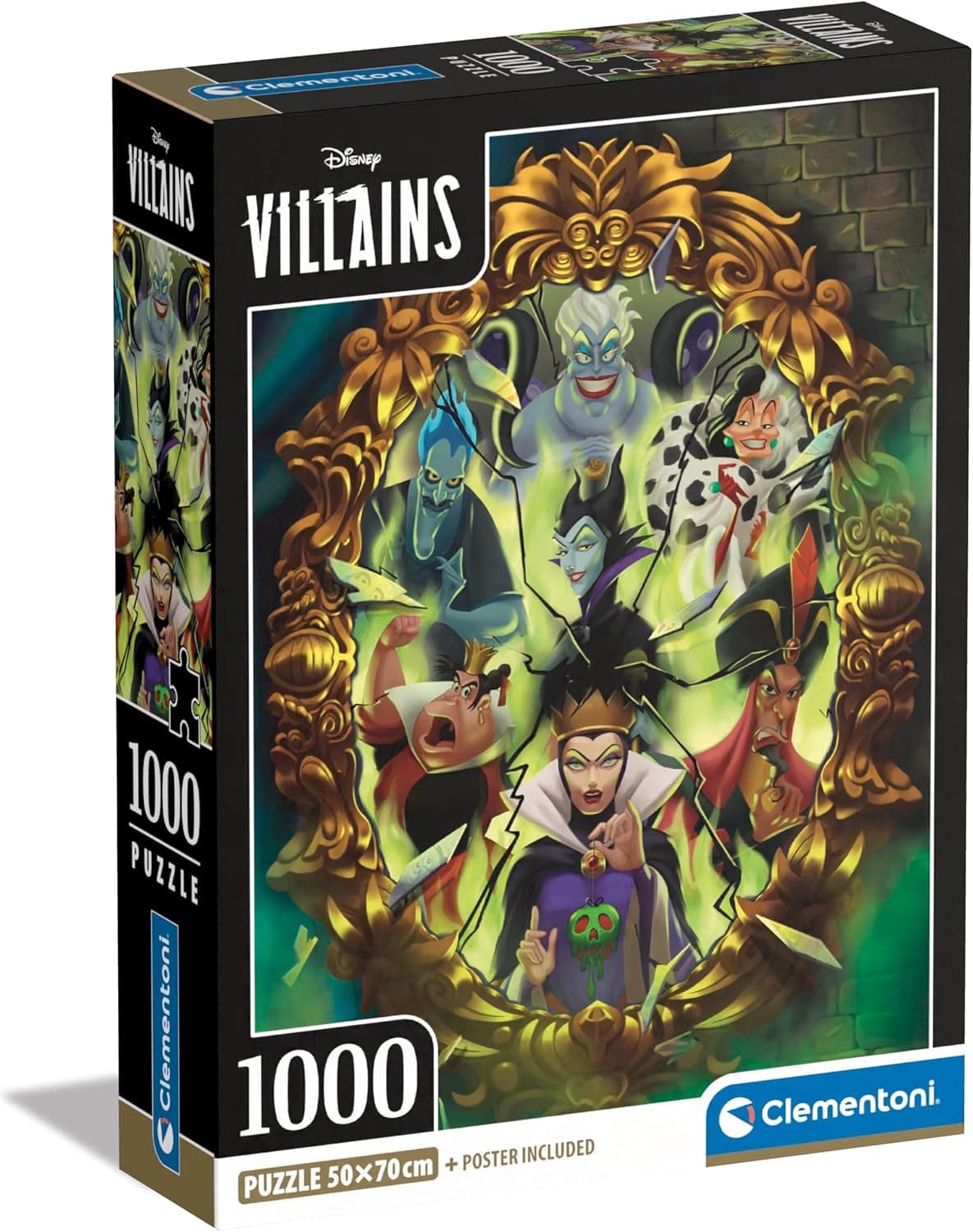 La caja del puzzle Disney Villains de Clementoni, de 1000 piezas