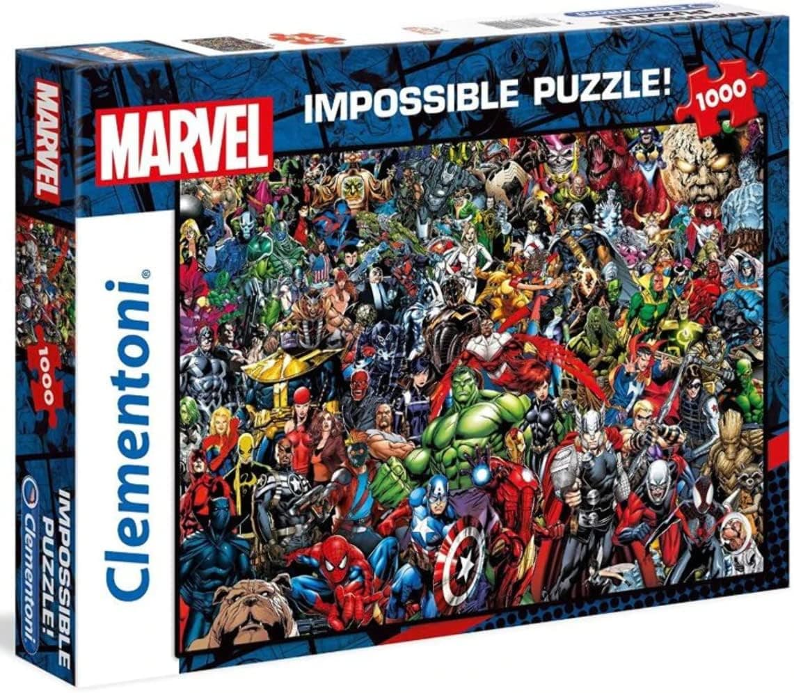 La caja azul del puzzle Impossible de Clementoni con el sello de 1000 piezas