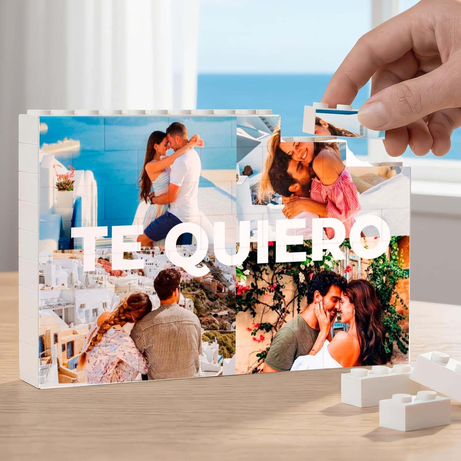 Puzzle de bloques apilables personalizado con varias fotografías