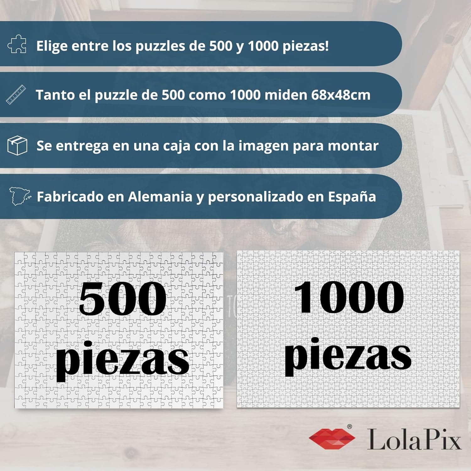 Puzzle personalizado con foto y texto, fabricado en España, foto 2