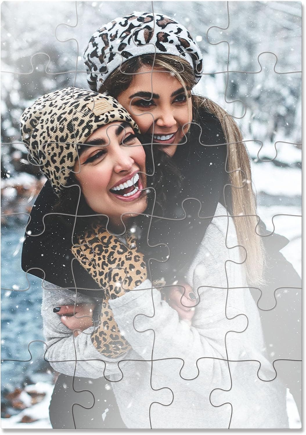 Puzzle personalizado impreso sobre piezas de metacrilato transparente