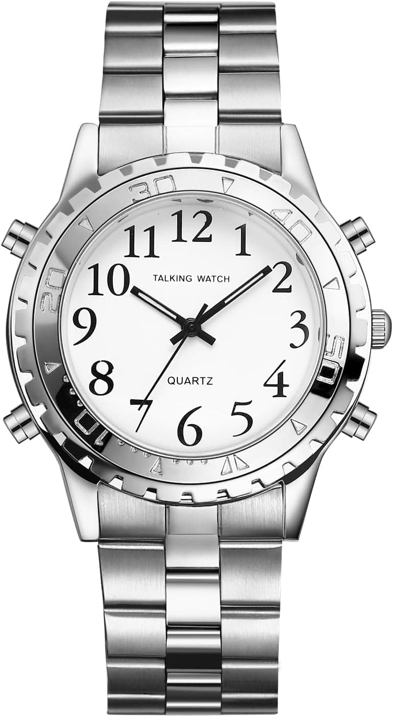 Reloj de pulsera analógico con correa de acero inoxidable