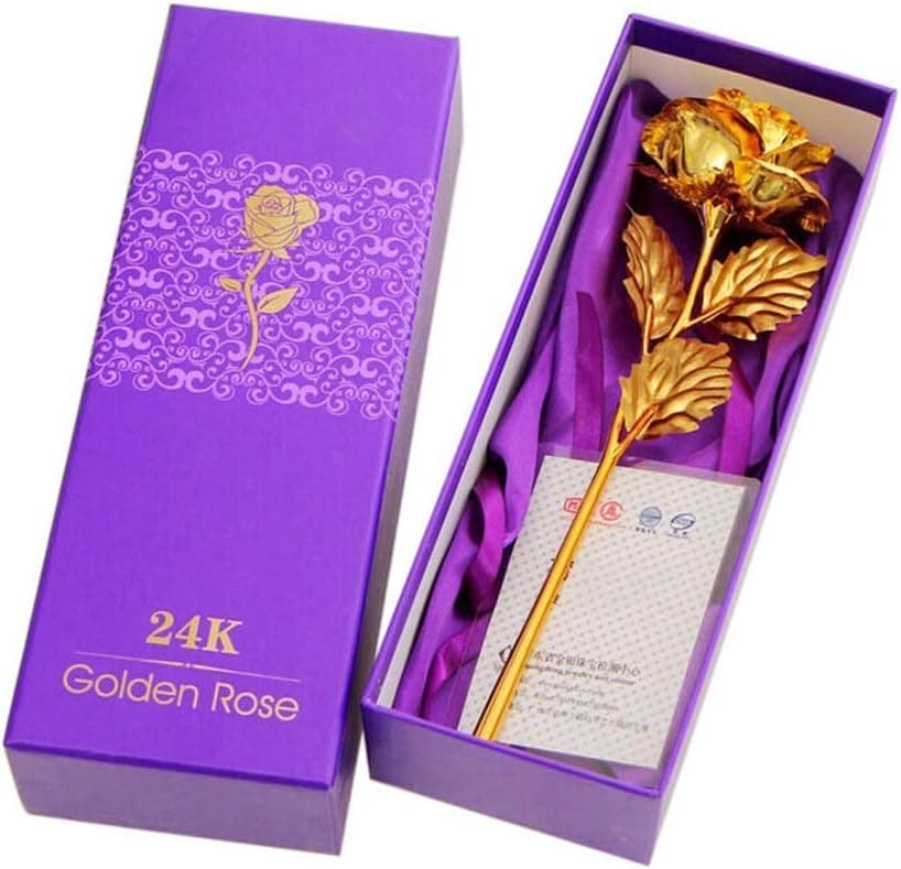 Rosa eterna bañada en oro 24k, Binnan