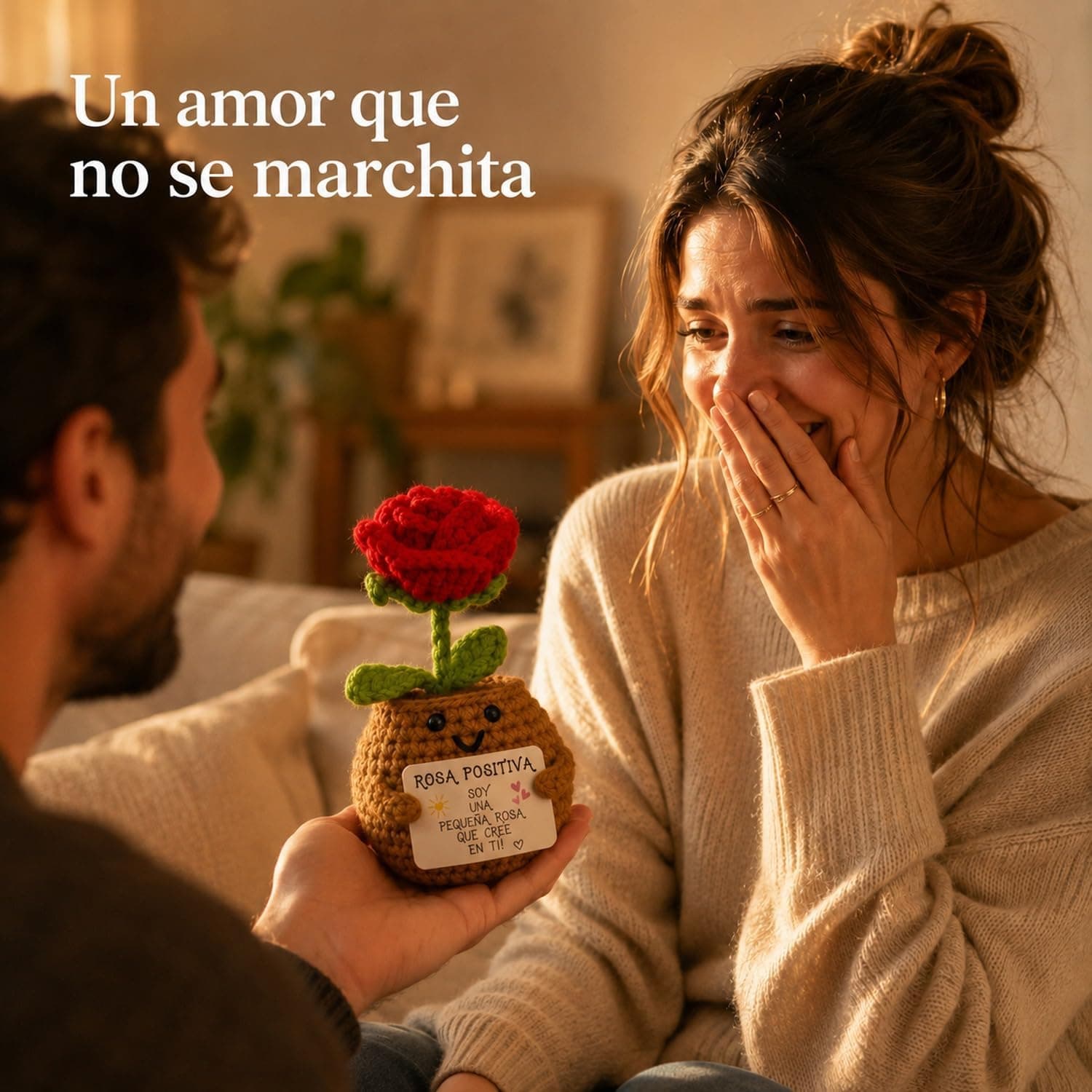 Detalle del tallo y los pétalos de la rosa eterna