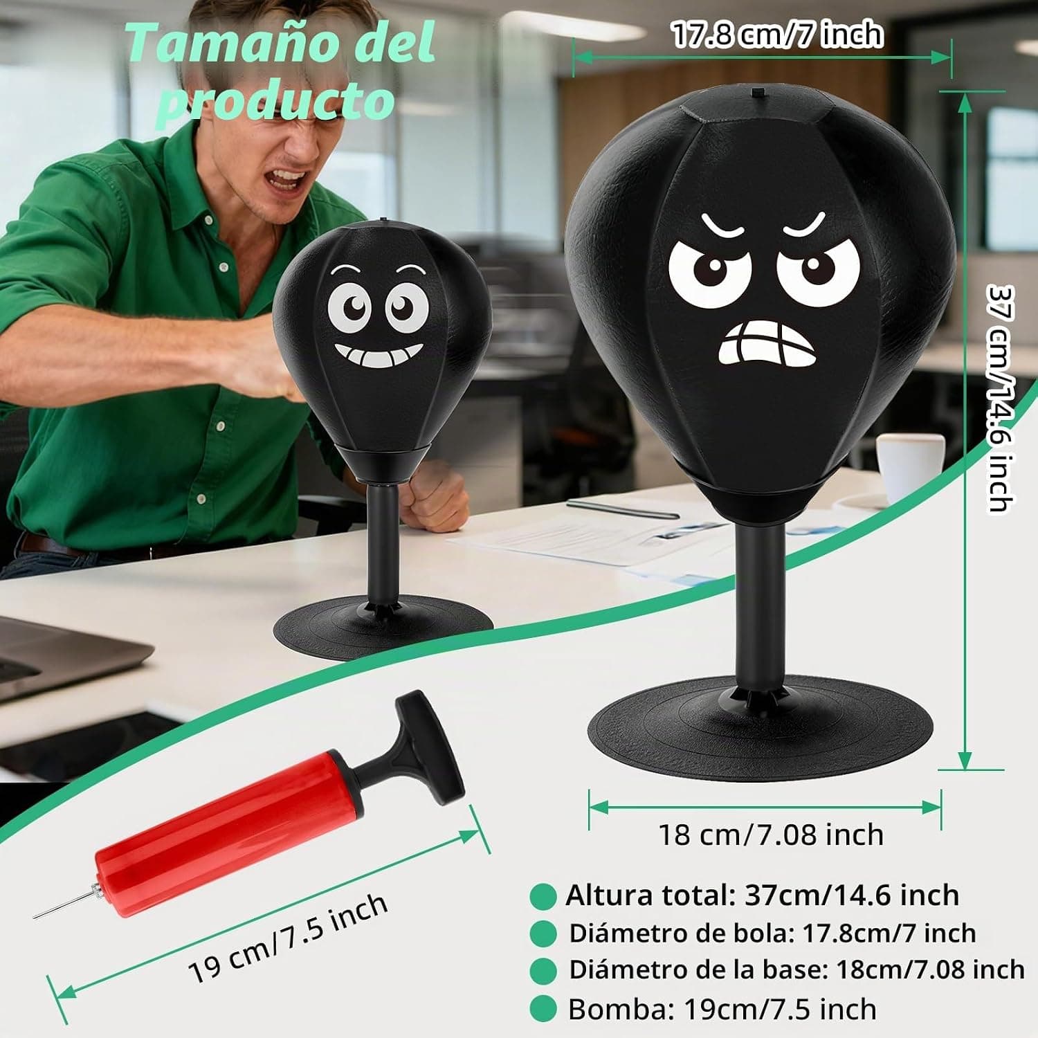 Saco de Boxeo de Escritorio con Ventosa, foto 2
