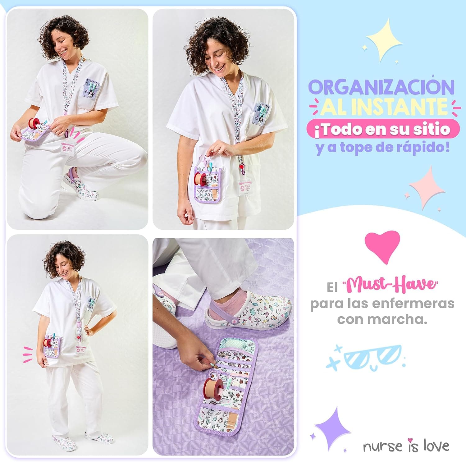 Salvabolsillos de enfermería con imanes, multidiseño, foto 2