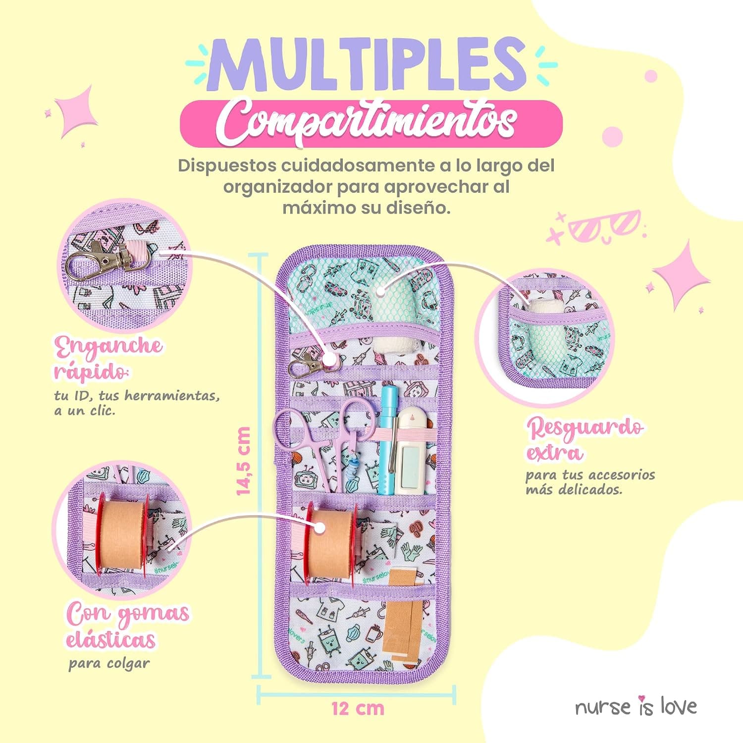 Salvabolsillos de enfermería con imanes, multidiseño, foto 3