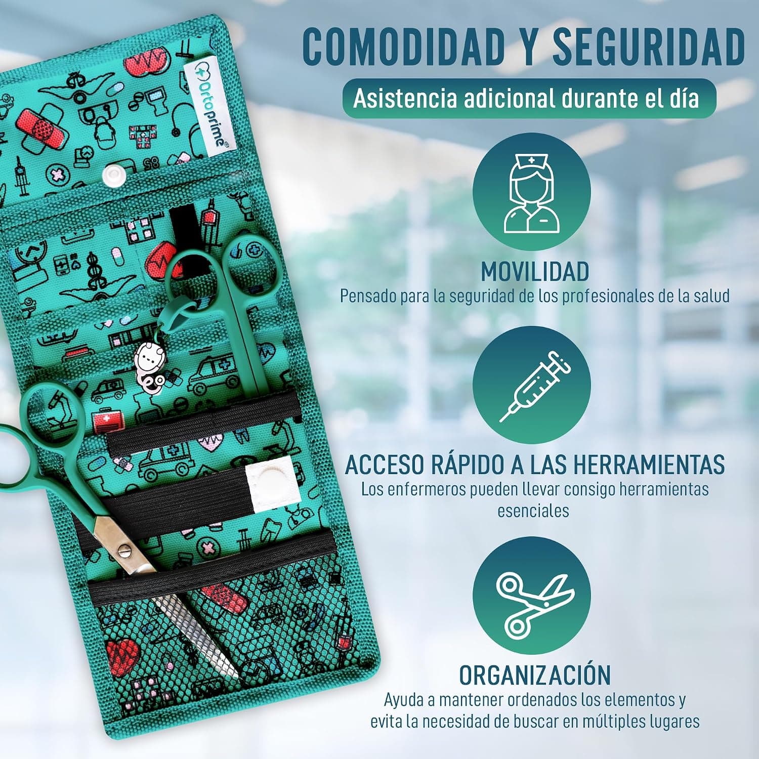 Salvabolsillos de enfermería con más compartimentos OrtoPrime, foto 2