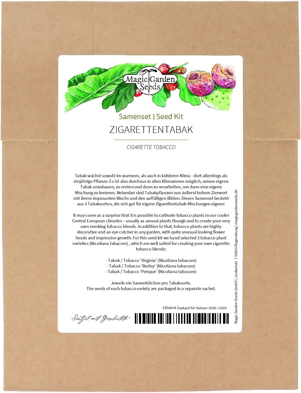 Set de semillas de tabaco con tres variedades