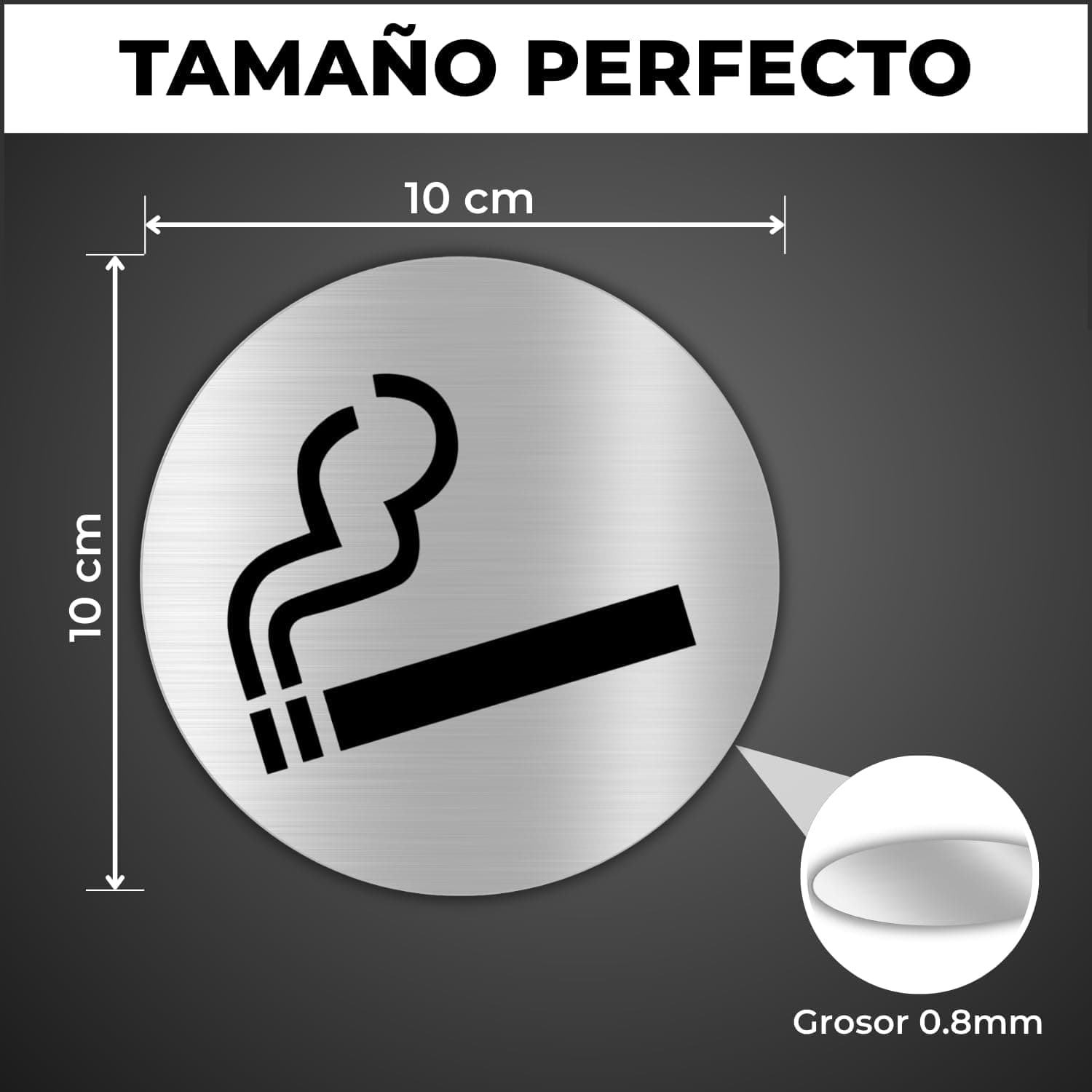 Señal adhesiva de aluminio Permitido Fumar, foto 3