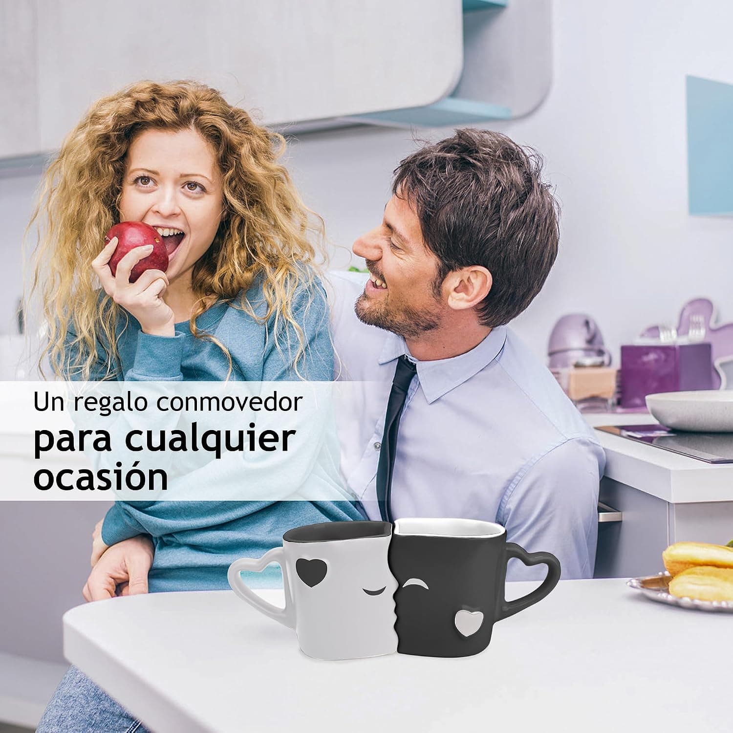 Set de 2 Tazas de Café de Gres Gris, MIAMIO, foto 2