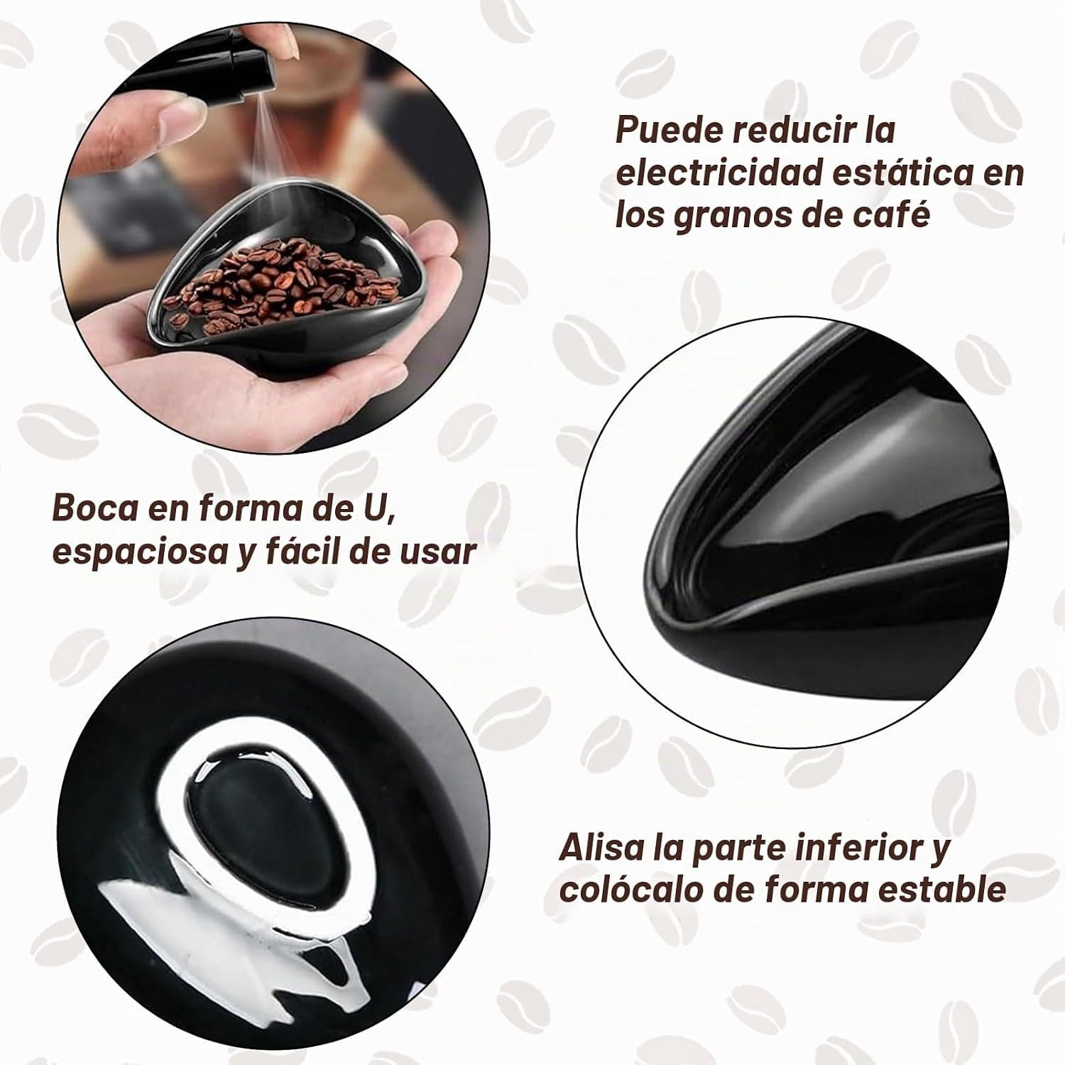 Set de 3 tazas dosificadoras de café de cerámica, foto 3