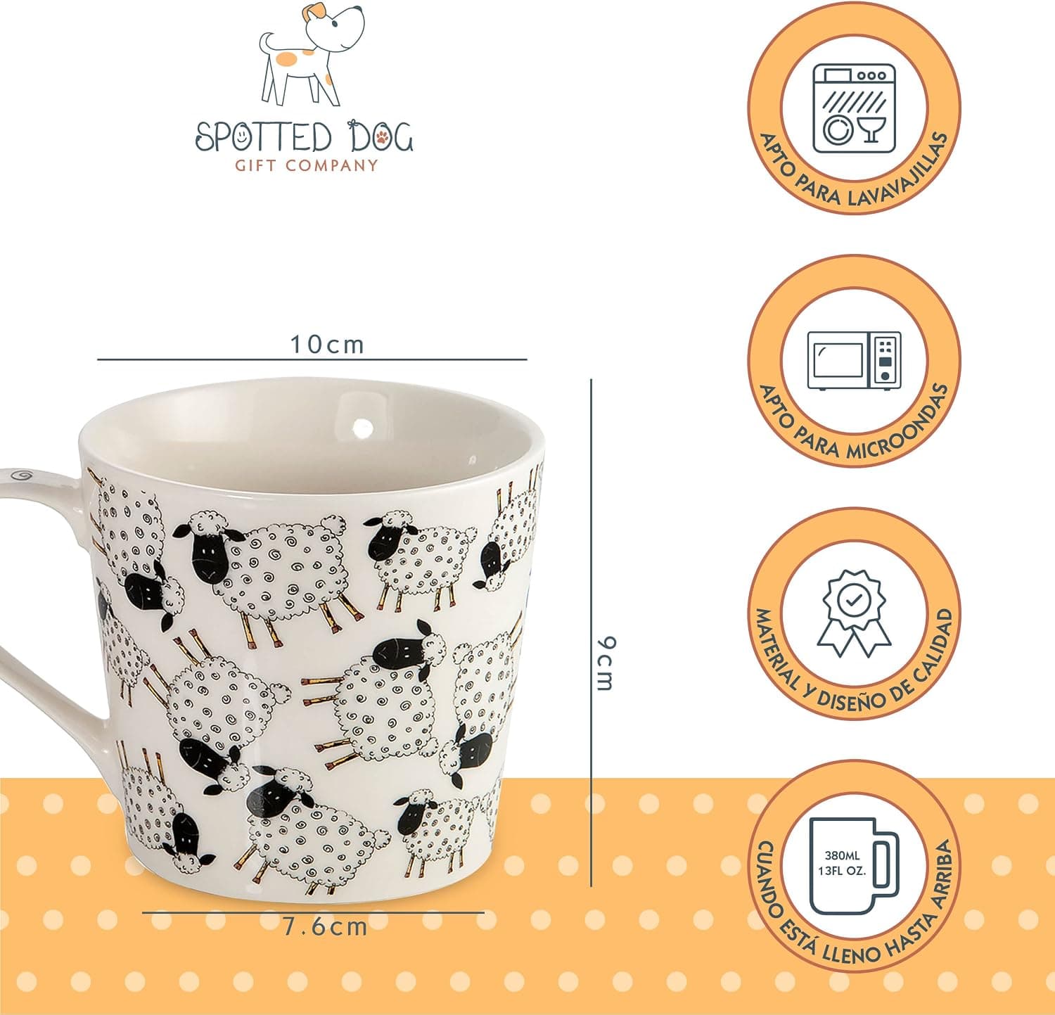 Set de 4 Tazas de Café con Diseño de Ovejas, foto 3