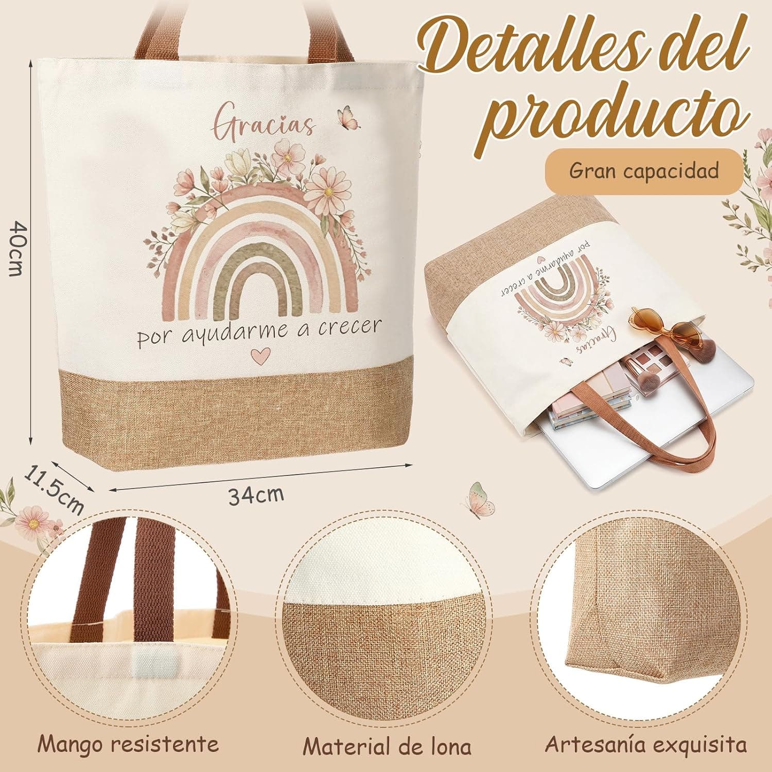 Set de agradecimiento para profesora, Arcoíris, foto 3