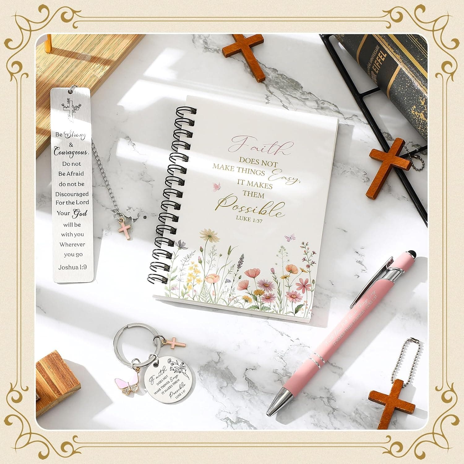 Set cristiano de cuaderno, llavero y bolígrafo Hestya, foto 2
