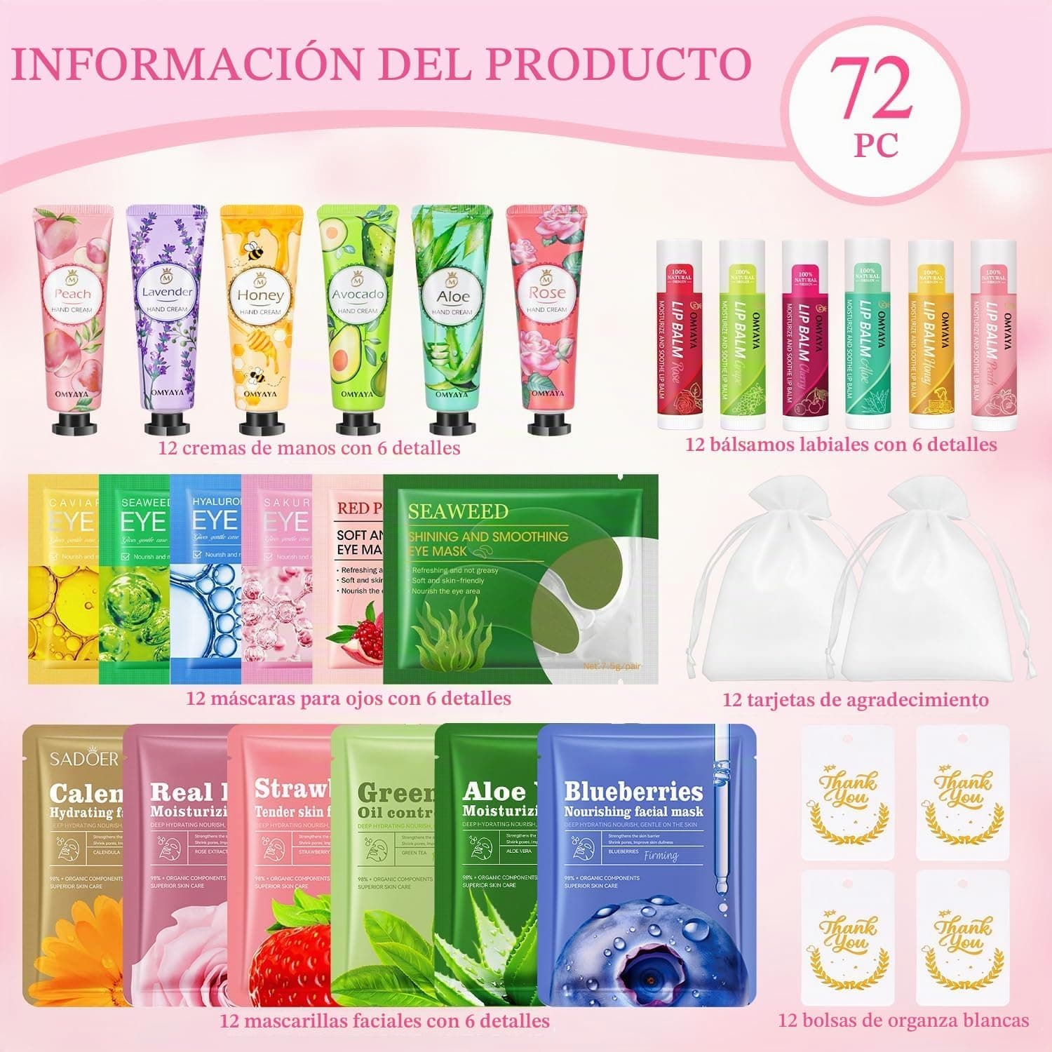 Set de cuidado de piel para mujer, 72 piezas, foto 2