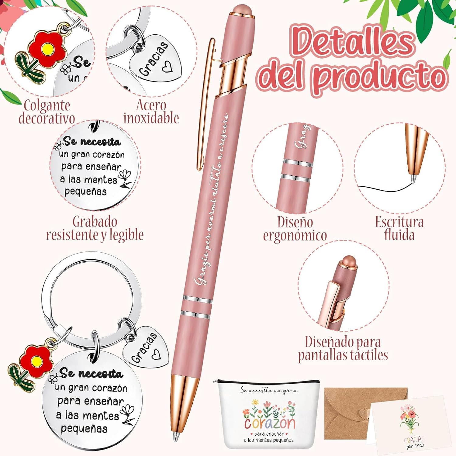 Set «gracias por ayudarme a crecer» para profesora, foto 3