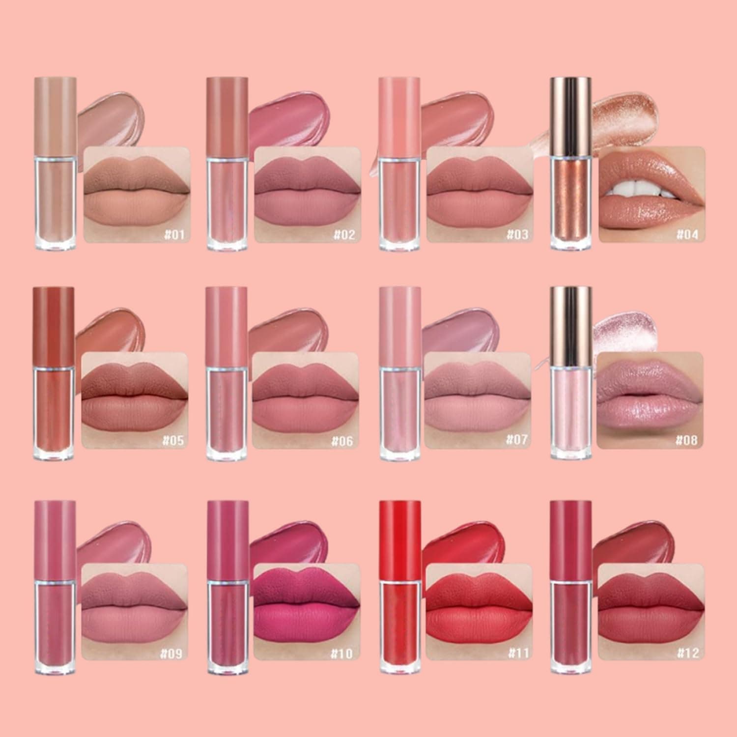 Set de labiales líquidos de 12 colores, Beliky Girl, foto 2