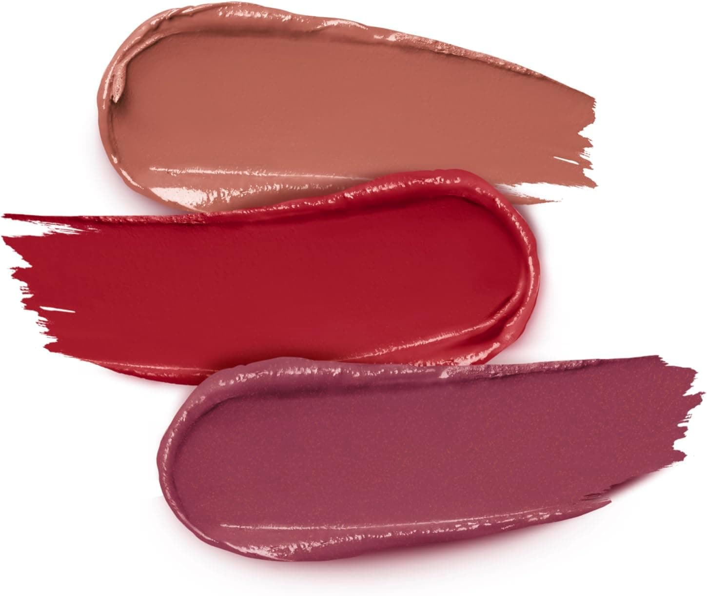 Detalle de los tres tonos del set de labiales