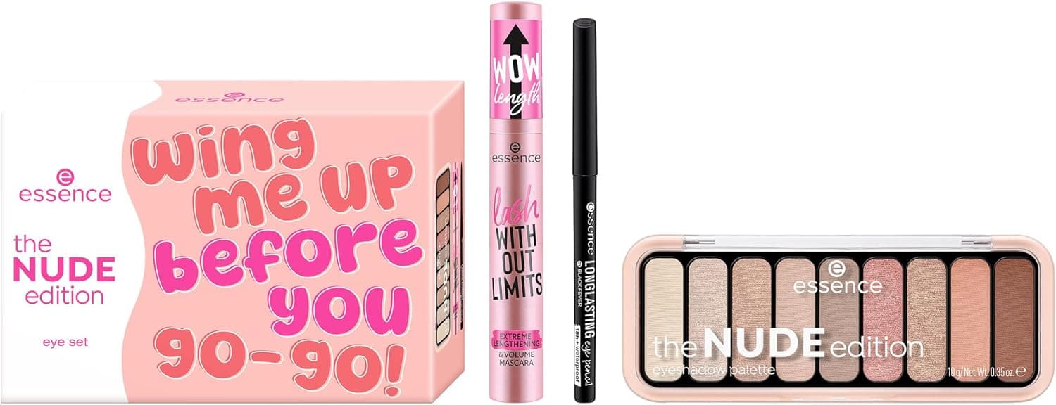 Set de ojos edición NUDE de essence, en caja de regalo