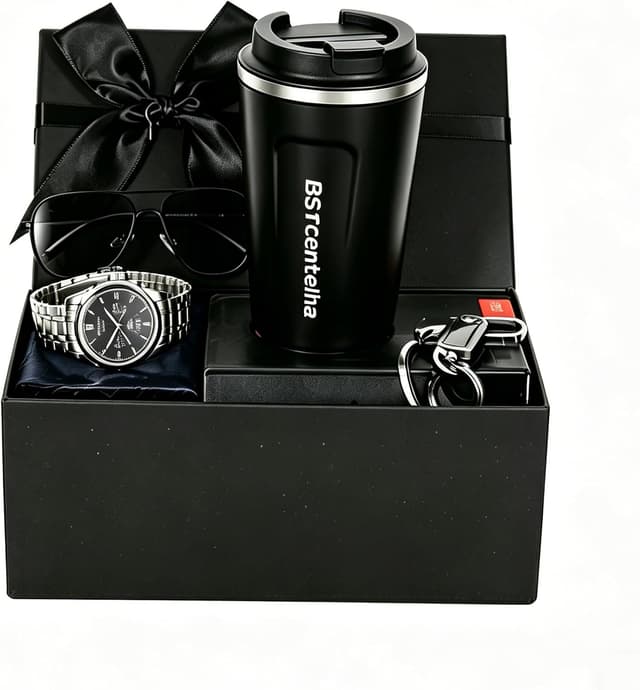 Set de regalo para hombre, reloj, pulsera, cinturón y cartera, de Chtime