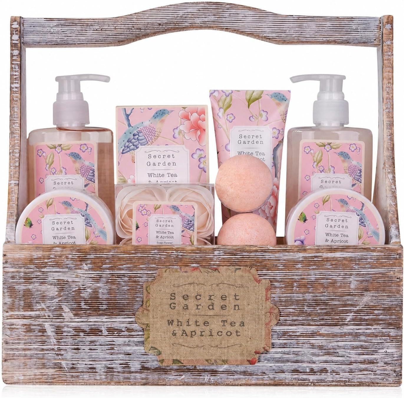 Set de regalo Secret Garden en caja de madera con asa, Accentra