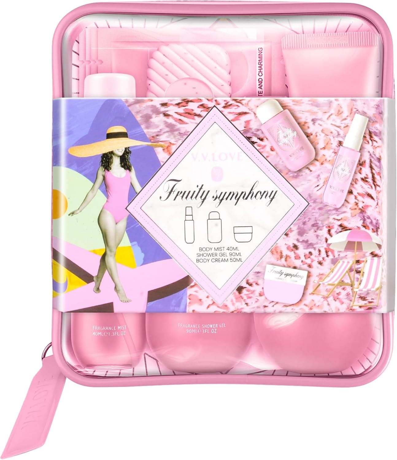 Skincare kit de regalo con perfume, crema y parches de ojos