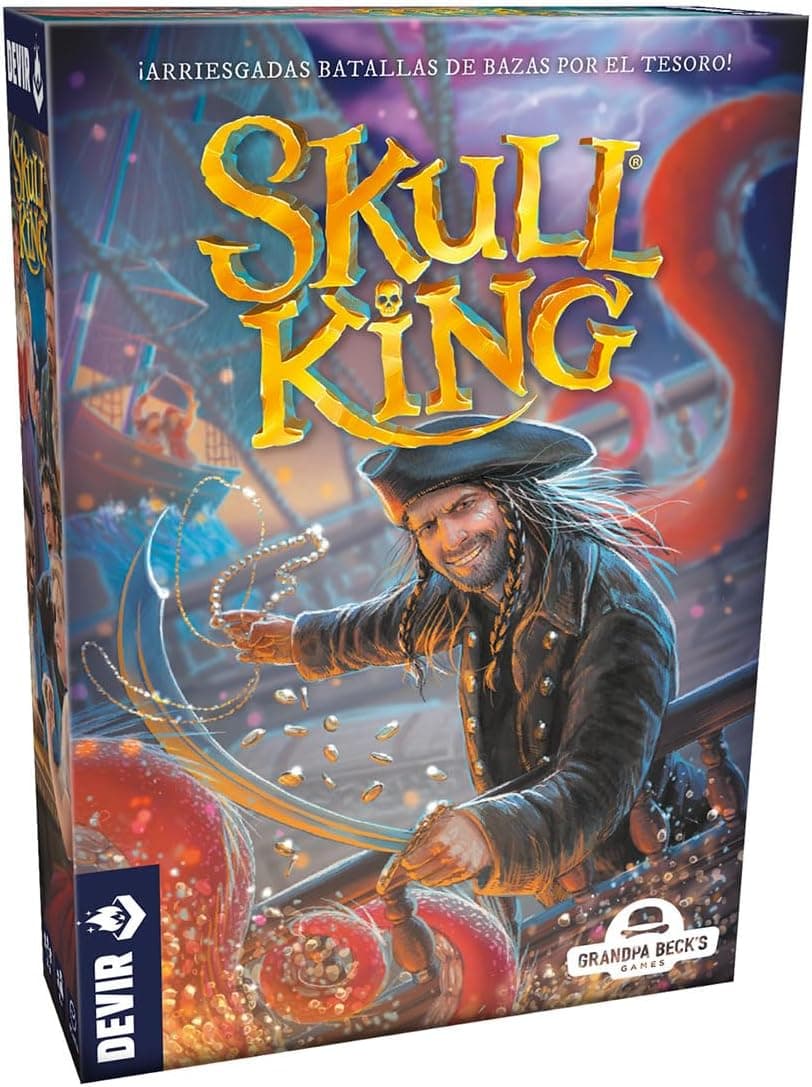 Caja del juego de cartas Skull King de Devir