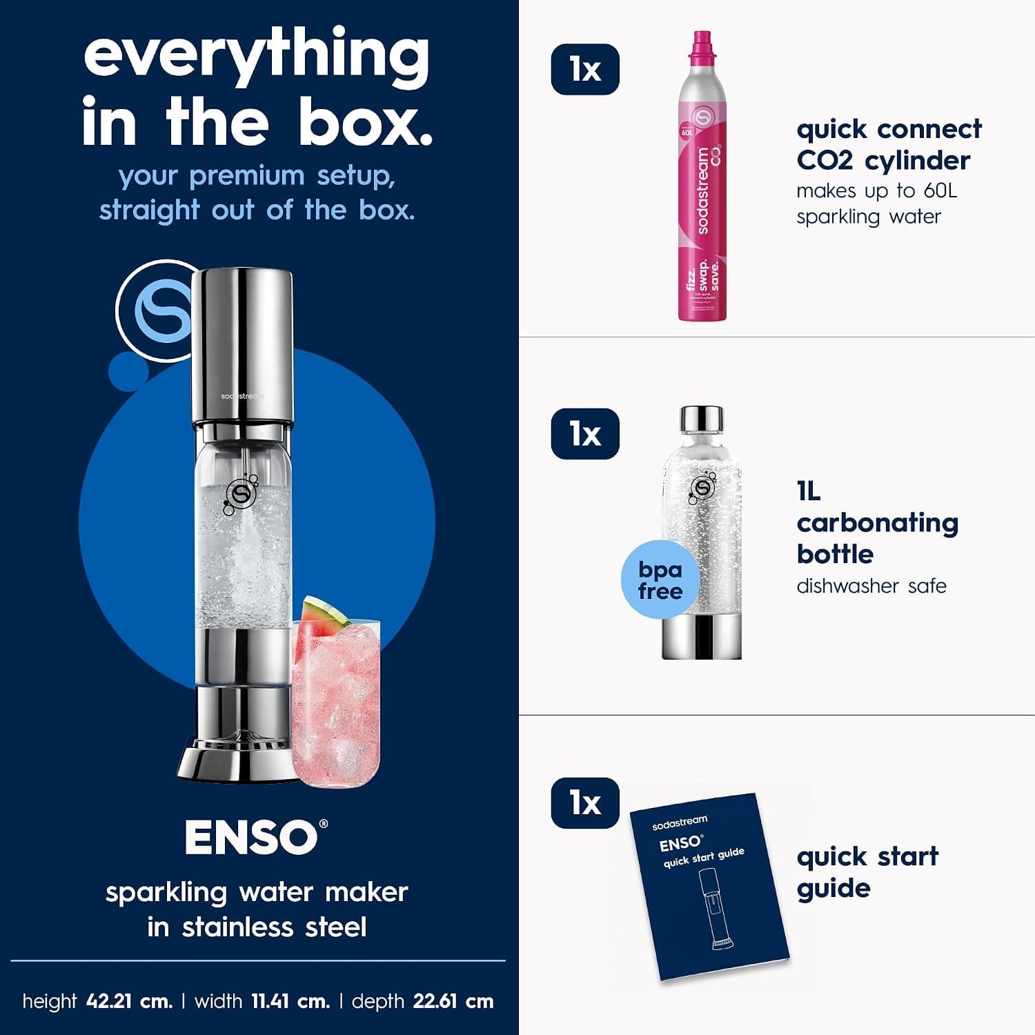 SodaStream Enso, gasificador de agua en acero inoxidable, foto 3