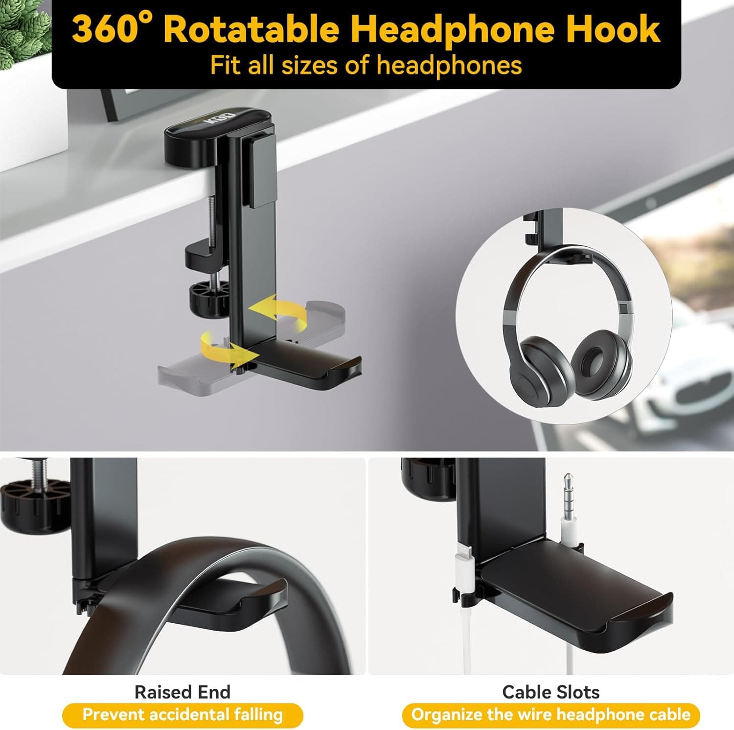 Soporte de Escritorio 4 en 1 con Soporte para Auriculares, foto 3