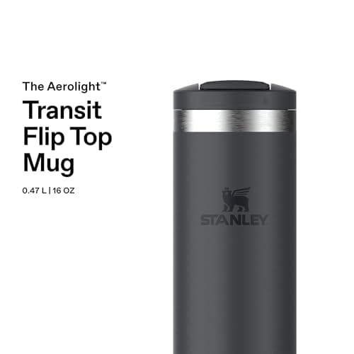 Taza Stanley Transit Flip Top abierta