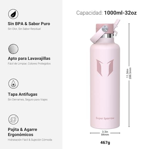 Botella Super Sparrow 1L con asa