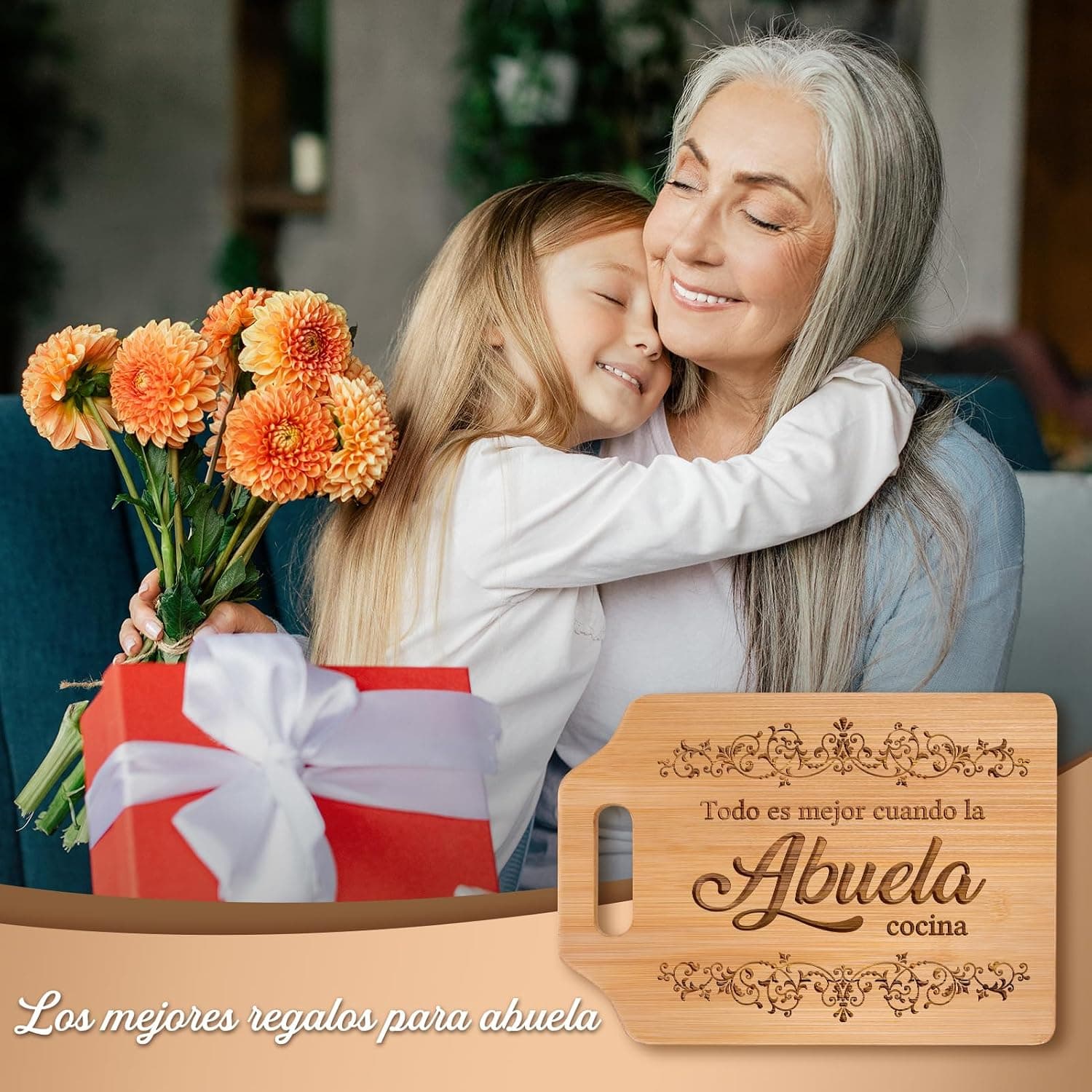 Tabla de Bambú Grabada para la Abuela, foto 3