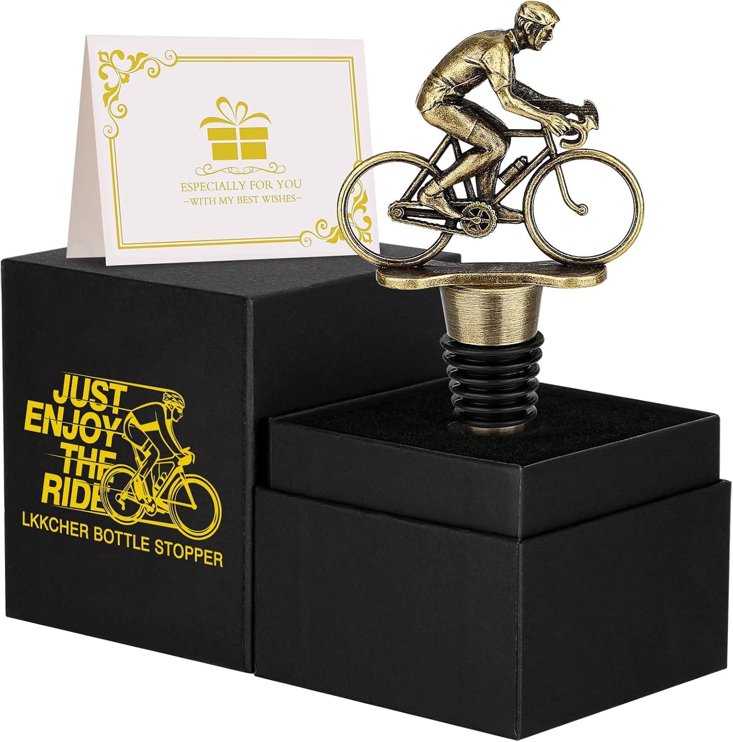 Tapón de Vino Decorativo con Forma de Ciclista, foto 2