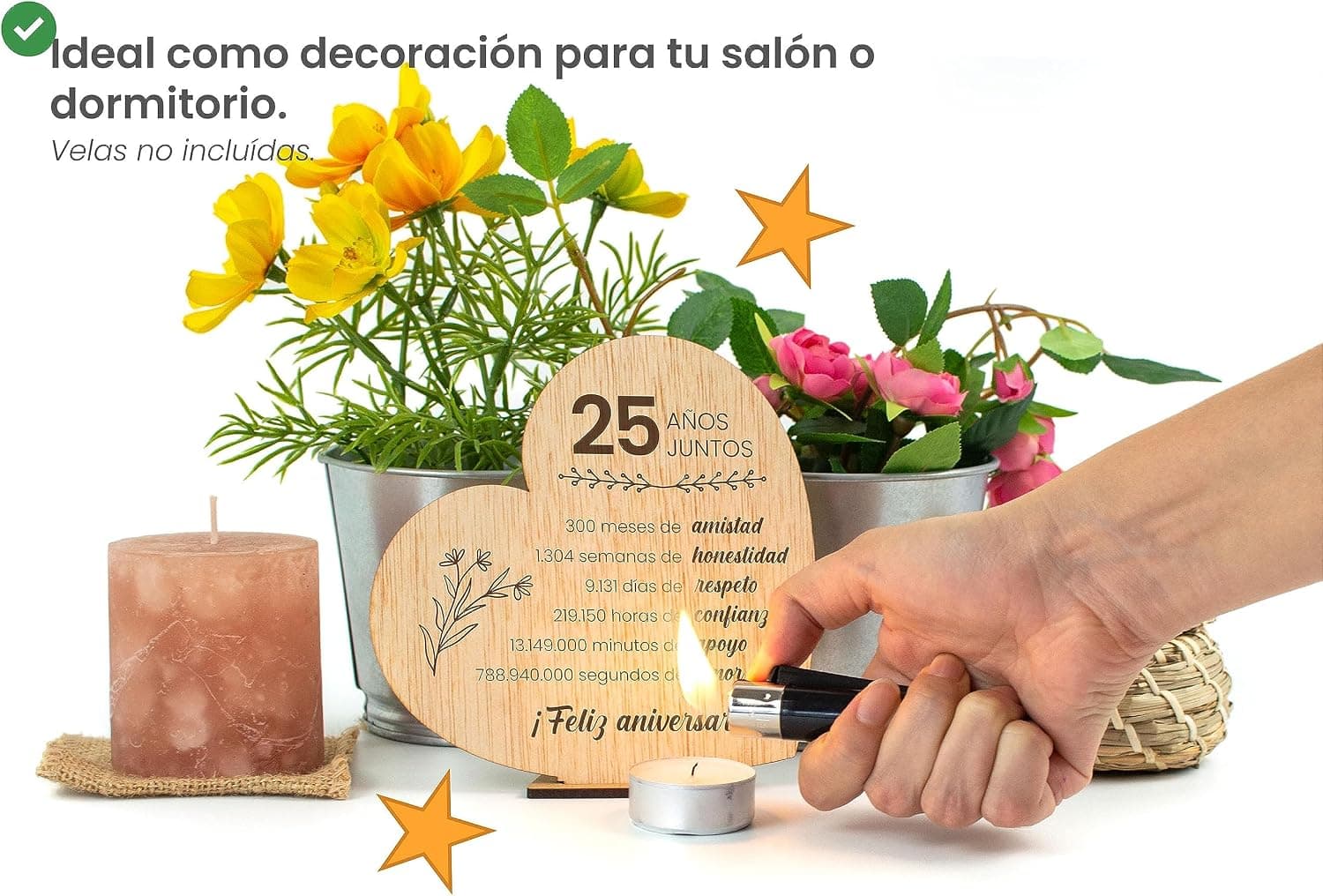 Tarjeta de Madera para las Bodas de Plata, foto 3