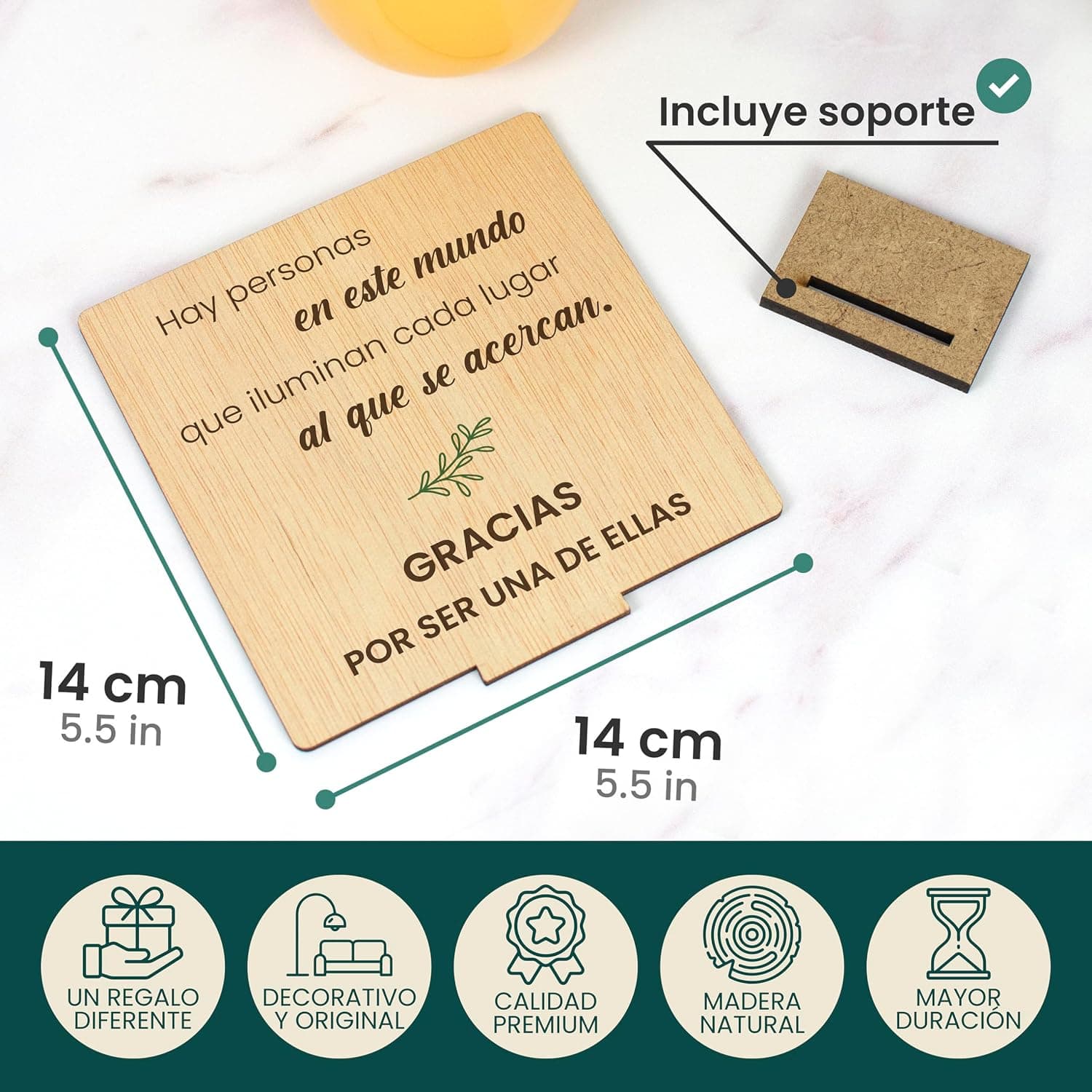Tarjeta de Madera de Agradecimiento, foto 3