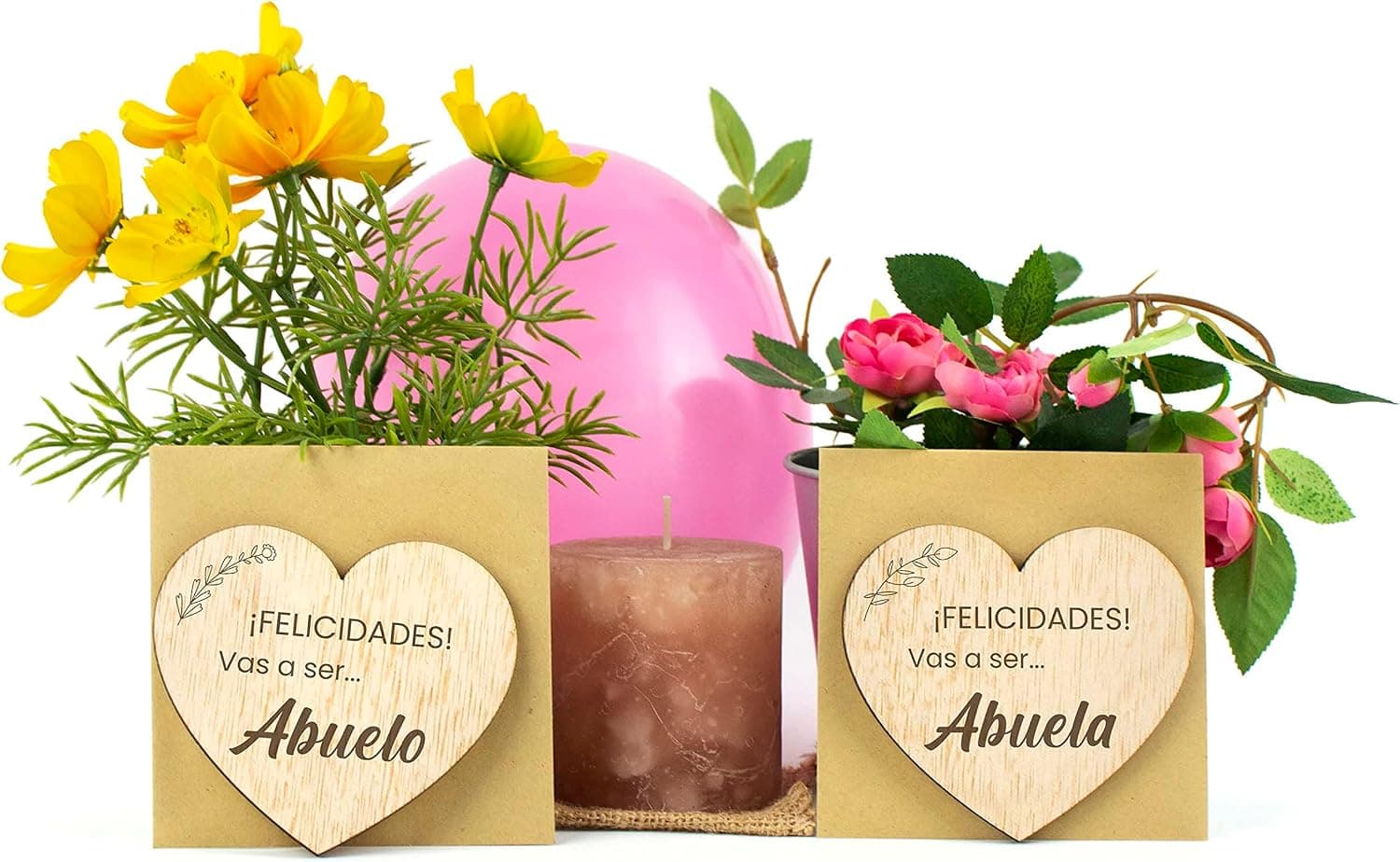 Tarjetas de madera para anunciar el embarazo a los abuelos CONTRAXT, foto 3
