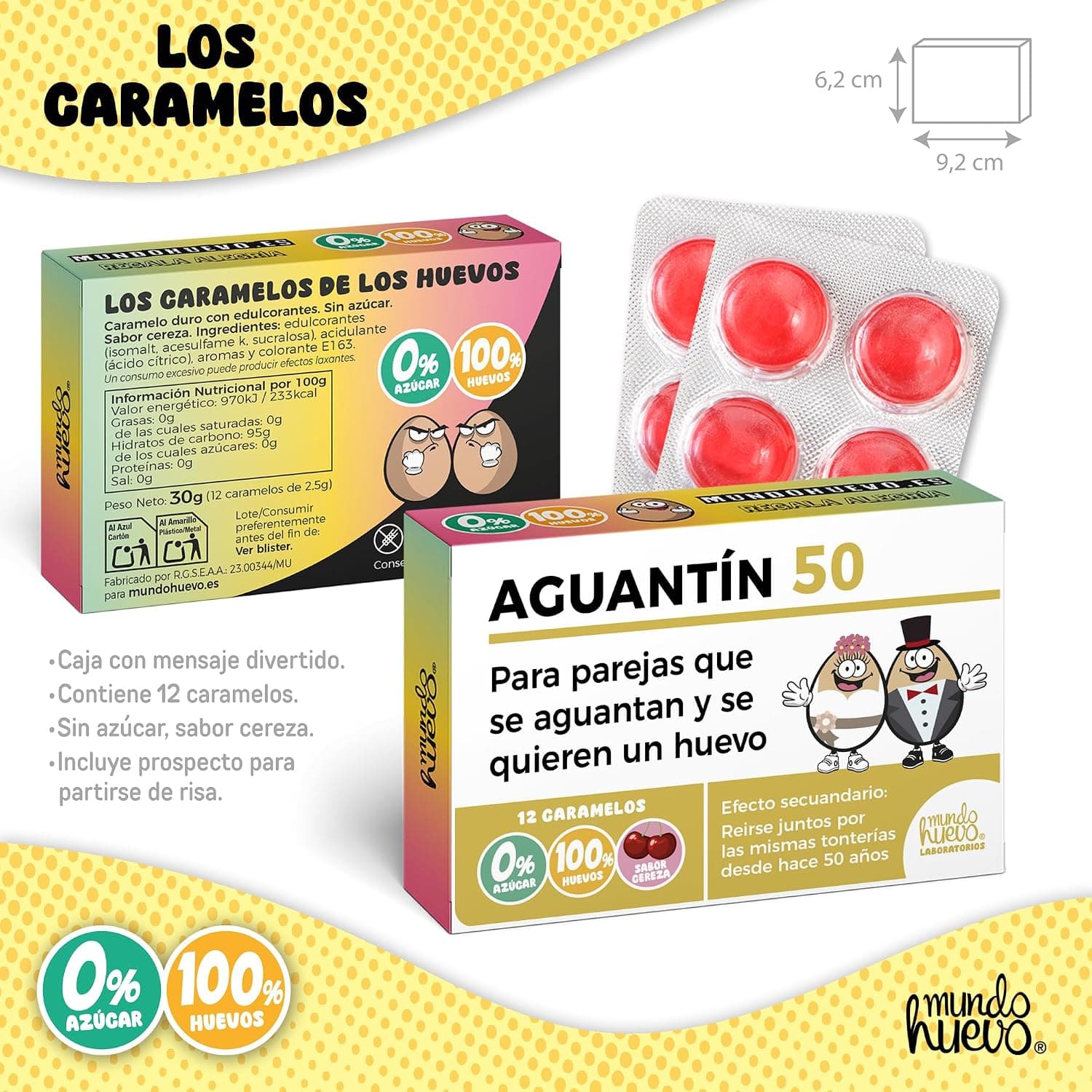 Taza "50 Años de Casados con un Par de Huevos" y Caramelos, foto 3